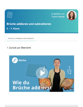 Über 40.000 Lerninhalte: Videos, Übungen und Klassenarbeiten