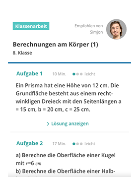 Mathe Klassenarbeit