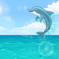Delfin im Sprung