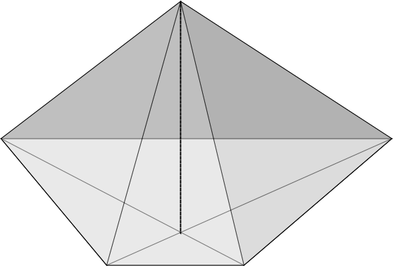 Auf dem Bild ist eine Pyramide abgebildet mit einer Trapez Grundfläche.