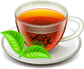 Tee in einer Tasse mit Minzblättern