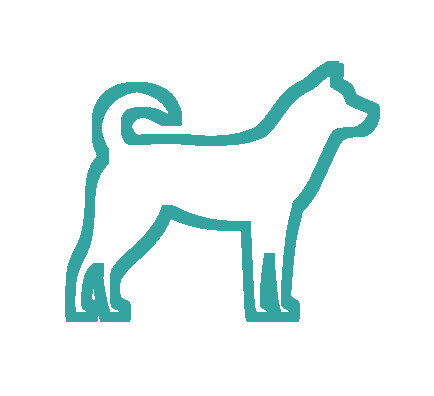Umriss eines Hundes 