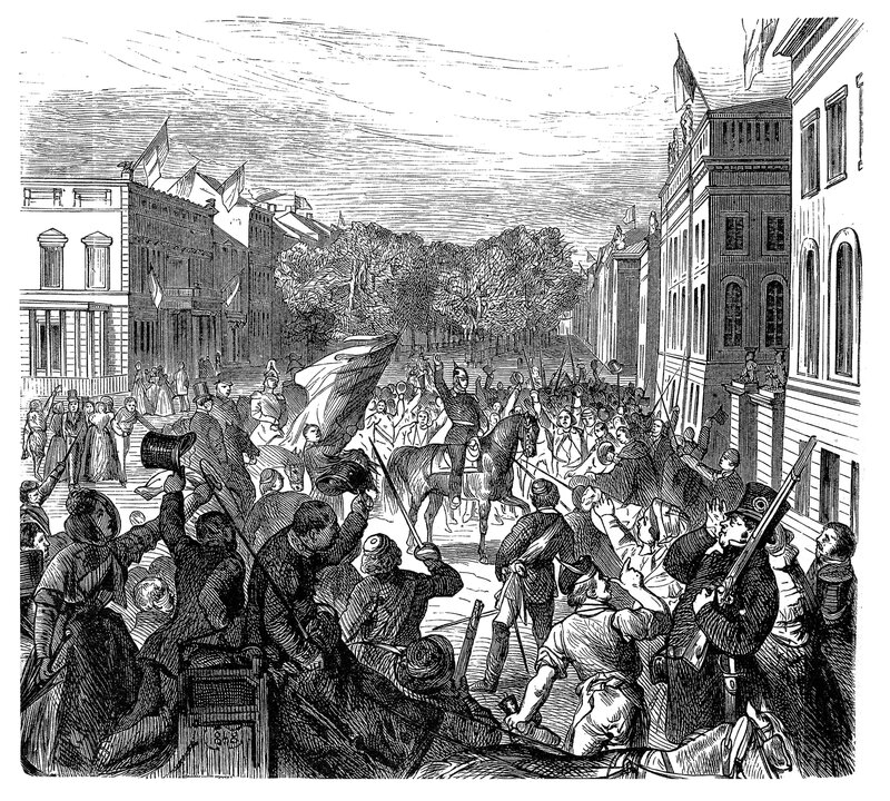 Deutsche Revolution, König vor der Universität