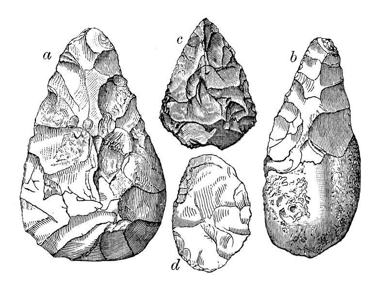 Verschiedene Faustkeile