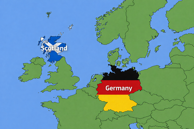 Map Scotland Germany